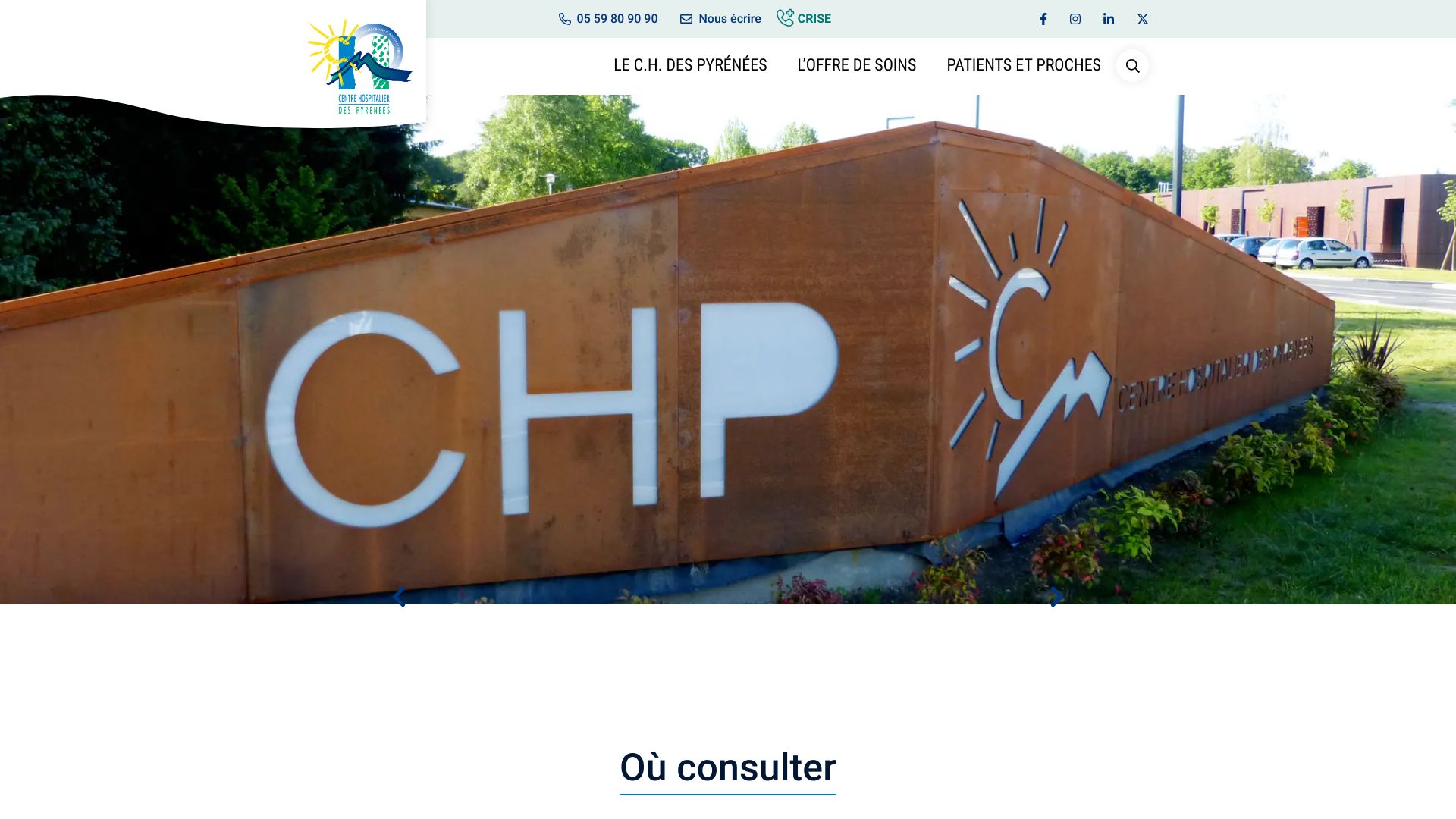 Screenshot of www_ch-pyrenees_fr