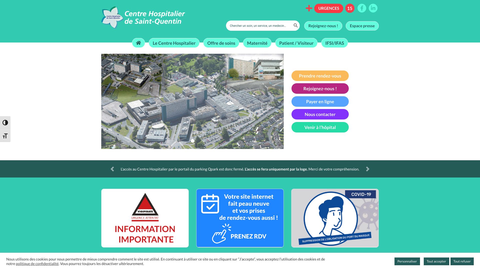 Screenshot of www_ch-stquentin_fr