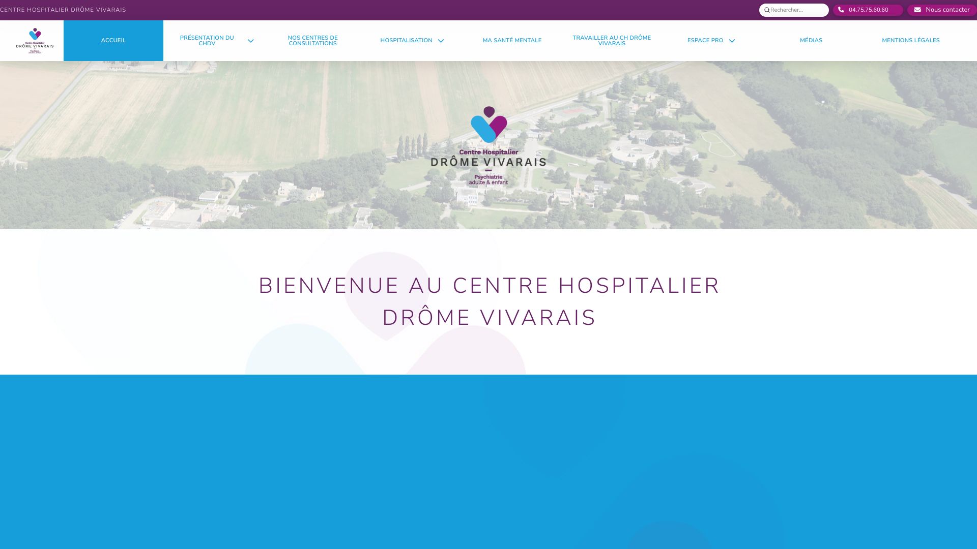 Screenshot of www_ch-dromevivarais_fr